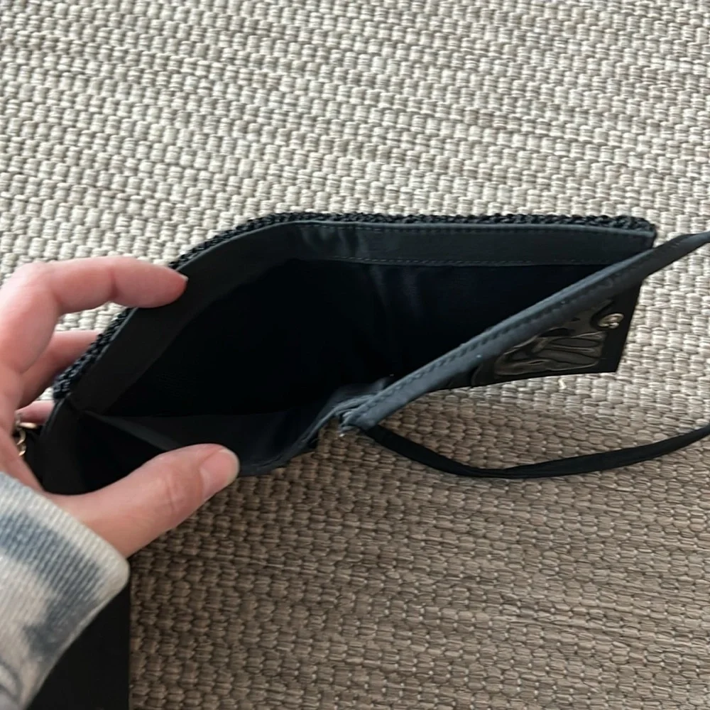 The Sak black crochet Small wallet bag